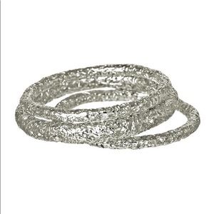 Kendra Scott Lucca Bangle Bracelet Set - Rhodium